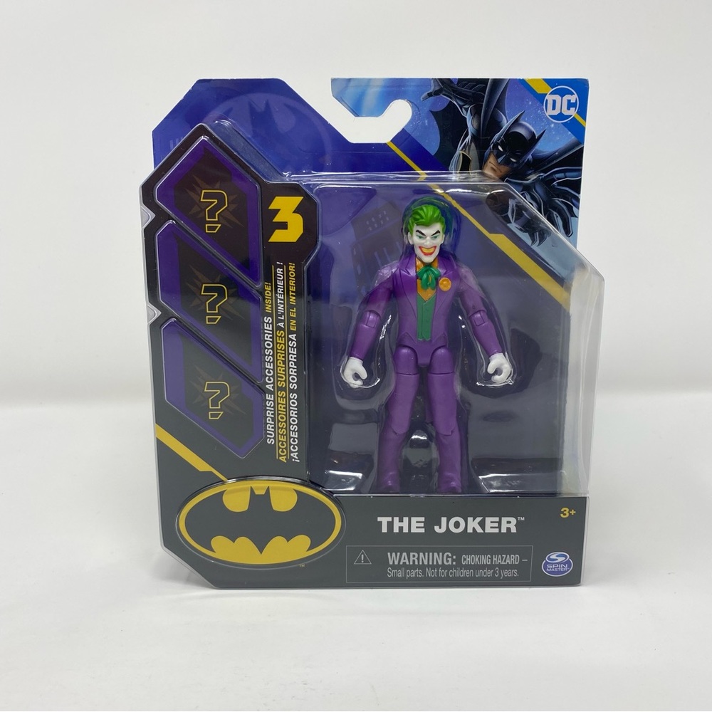 Spin Master DC Batman Purple Suit Joker 4"‎ Action Figure NEW